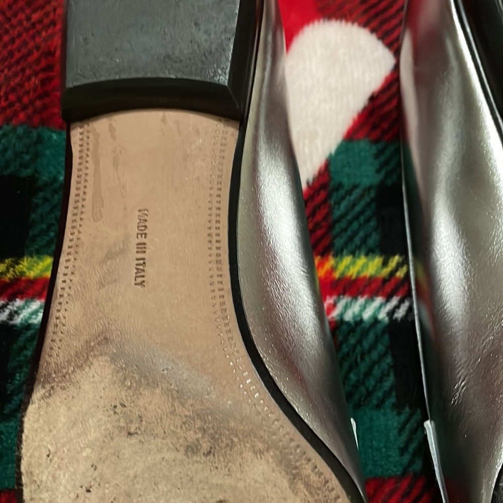 Salvatore Ferragamo Metallic Silver Leather Loafers* - Picture 10 of 10